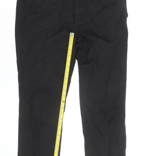 Burton Menswear London Black Slim Fit Chino Trousers Womens Size 20