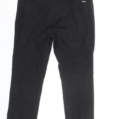 Burton Menswear London Black Slim Fit Chino Trousers Womens Size 20