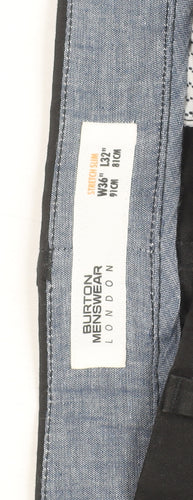 Burton Menswear London Black Slim Fit Chino Trousers Womens Size 20