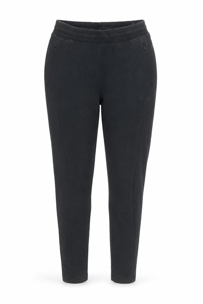 Front view of Puma women’s black slim fit jogger trousers, size UK 10