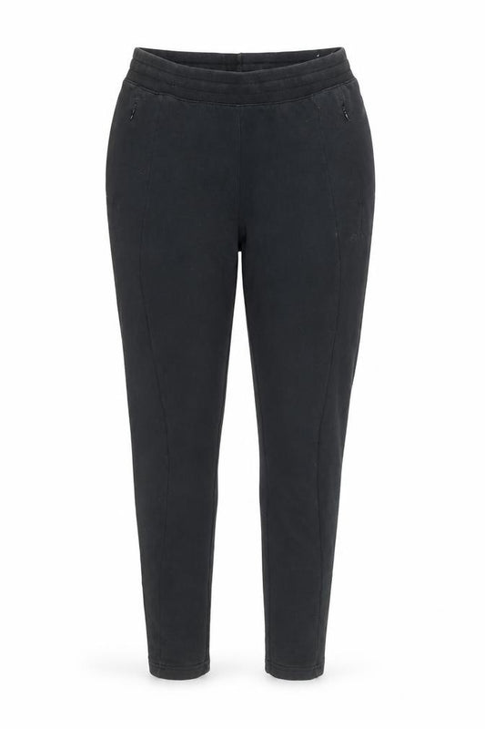 Front view of Puma women’s black slim fit jogger trousers, size UK 10