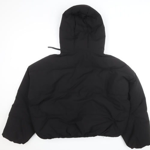 Primark Womens Black L Hooded Puffer Jacket Winter Coat