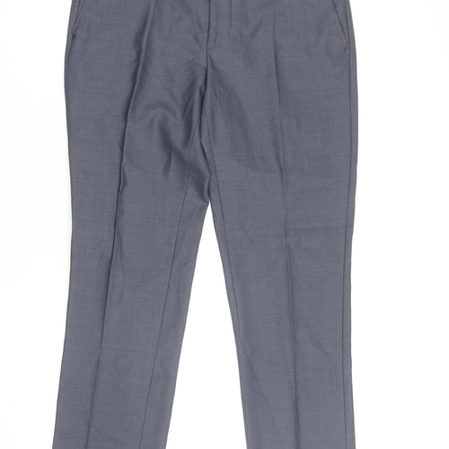 Benetti Men's Grey 32R Dress Pants Classic Fit Trousers