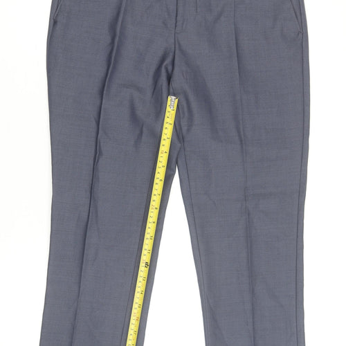 Benetti Men's Grey 32R Dress Pants Classic Fit Trousers