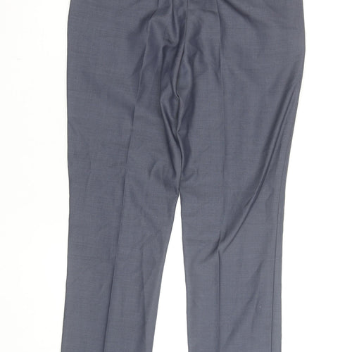 Benetti Men's Grey 32R Dress Pants Classic Fit Trousers