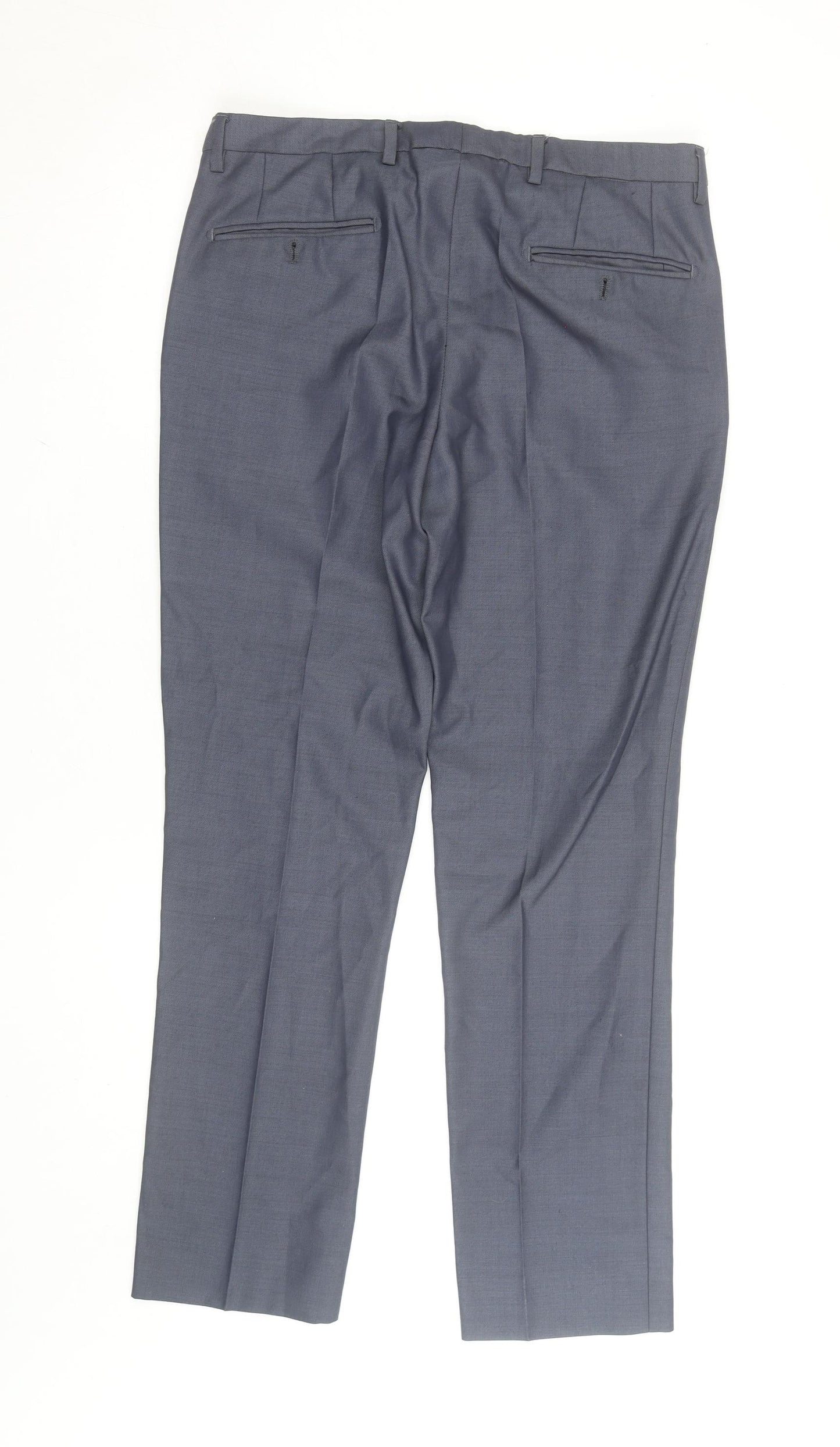 Benetti Men's Grey 32R Dress Pants Classic Fit Trousers