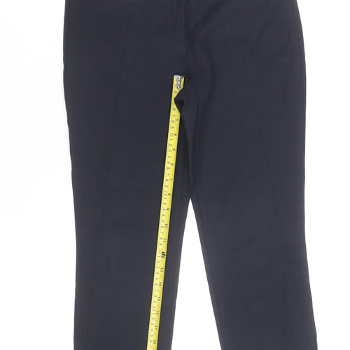 Taifun Women Blue Skinny Stretch Trousers Size 8 Slim Fit