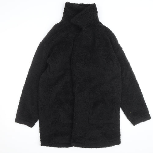 Forever 21 Women’s Black Fleece Long Coat Size M