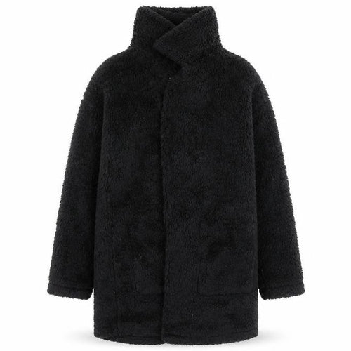 Forever 21 Women’s Black Fleece Long Coat Size M