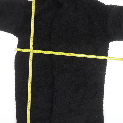 Forever 21 Women’s Black Fleece Long Coat Size M