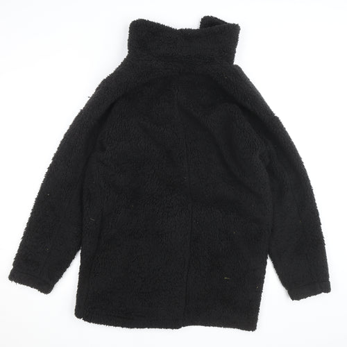 Forever 21 Women’s Black Fleece Long Coat Size M