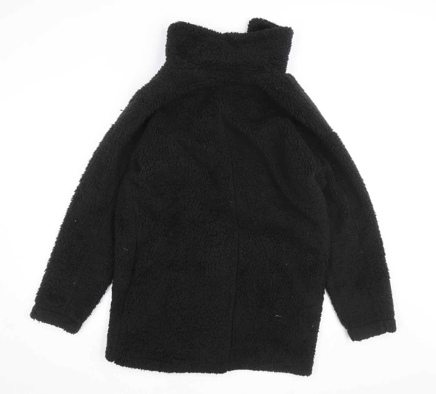 Forever 21 Women’s Black Fleece Long Coat Size M