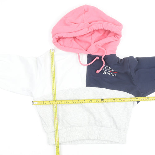 Tommy Jeans Girls Multicoloured 2XS Pullover Colourblock Hoodie