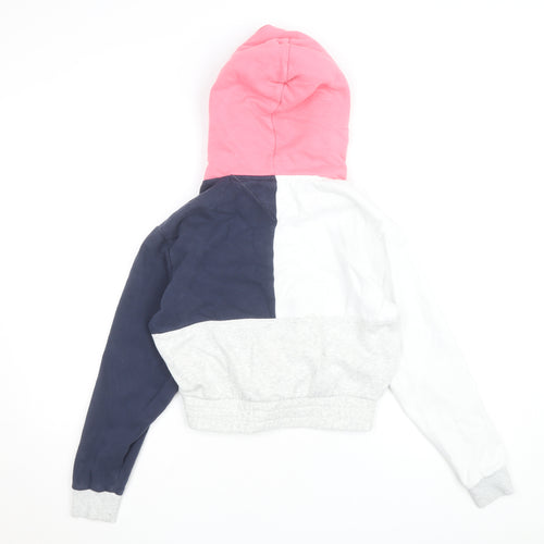 Tommy Jeans Girls Multicoloured 2XS Pullover Colourblock Hoodie