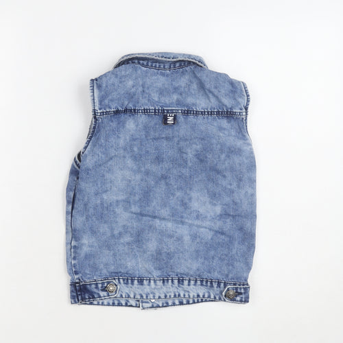 Kamikay Women's Blue Denim Sleeveless Waistcoat Size M Casual