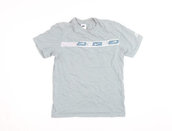 Nike Men's Grey Sports Graphic Print Cotton T-Shirt Size S