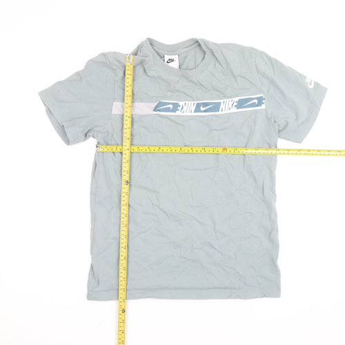 Nike Men's Grey Sports Graphic Print Cotton T-Shirt Size S