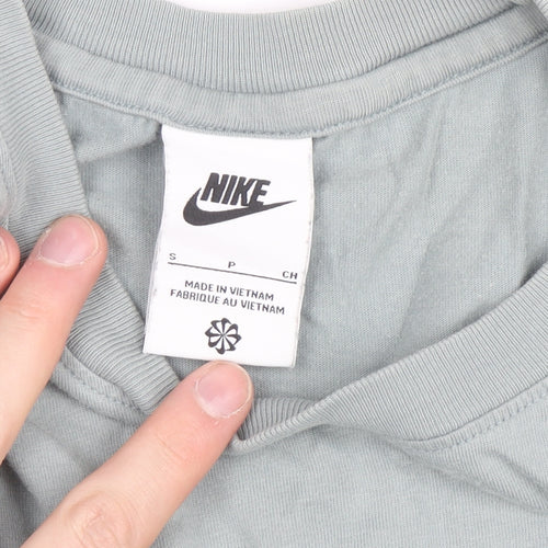 Nike Men's Grey Sports Graphic Print Cotton T-Shirt Size S