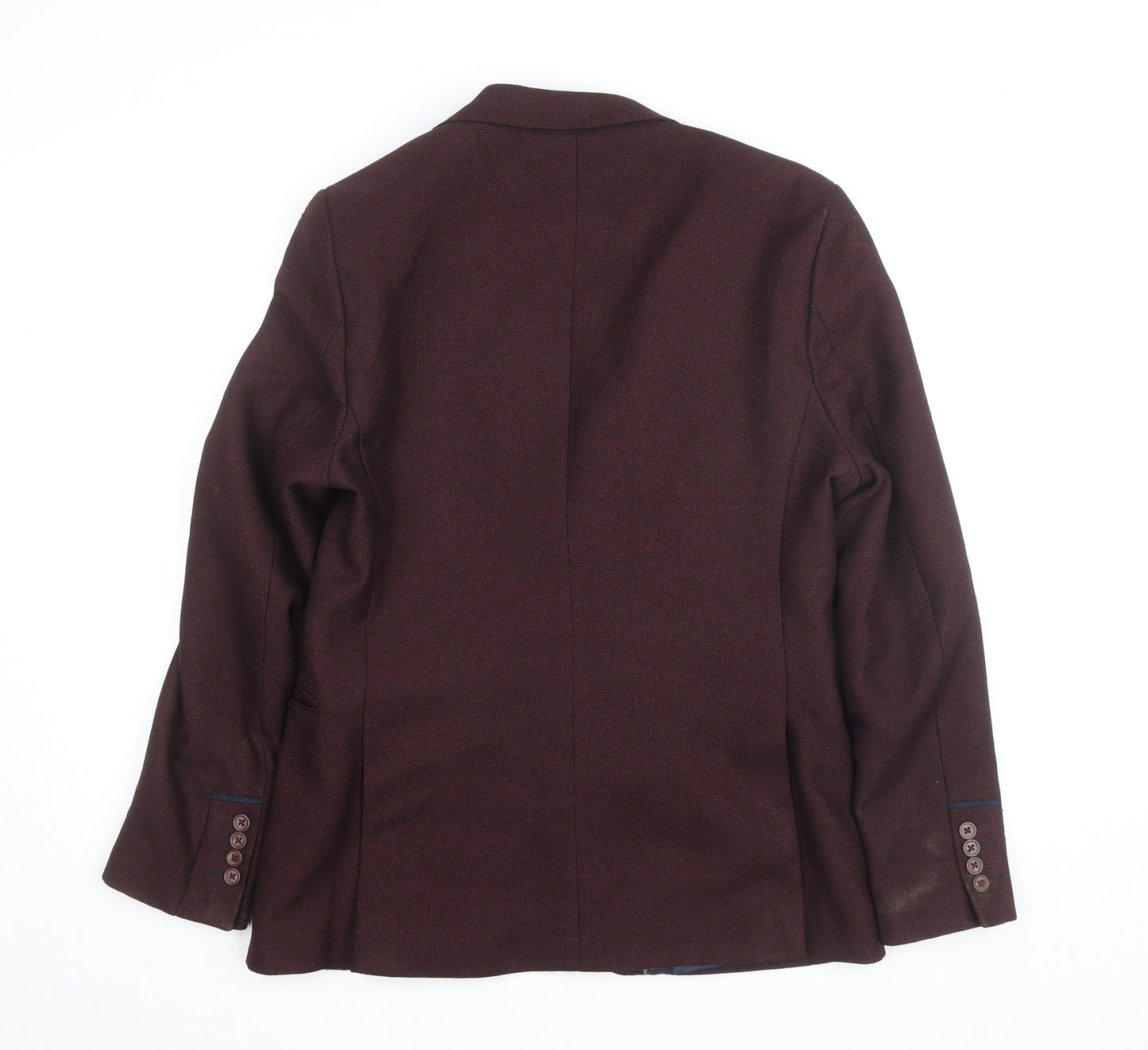 Charles Tyrwhitt Women's Brown Wool Blazer UK 14 Classic Lined Jacket