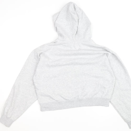 Stradivarius Women’s Grey Pullover Hoodie Size S - Soft Fleece Casual