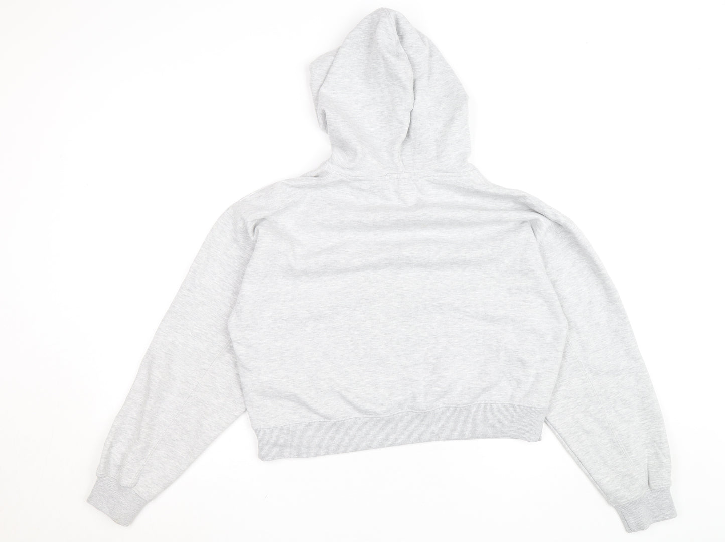 Stradivarius Women’s Grey Pullover Hoodie Size S - Soft Fleece Casual