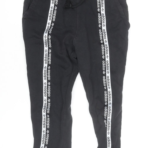 Adidas Women's Black Jogger Trousers Size 8 Slim Fit Activewear