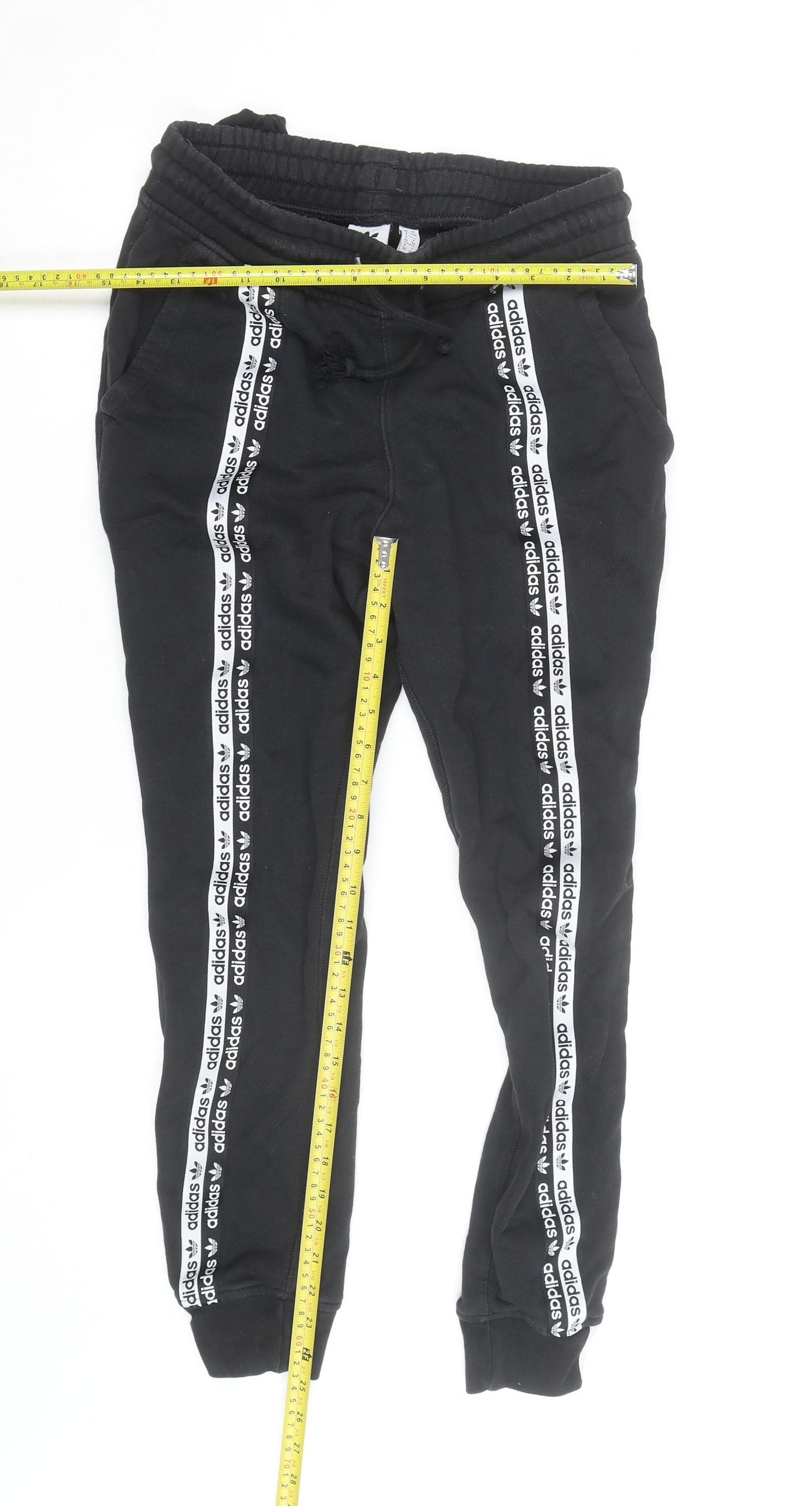 Adidas Women's Black Jogger Trousers Size 8 Slim Fit Activewear