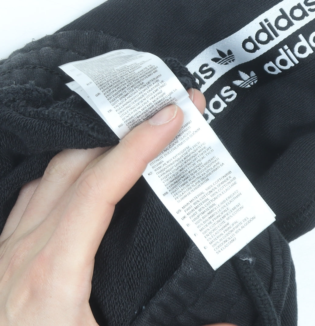 Adidas Women's Black Jogger Trousers Size 8 Slim Fit Activewear