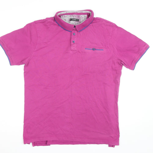 Dunnes Men’s Pink Cotton Short Sleeve Polo Shirt Size L