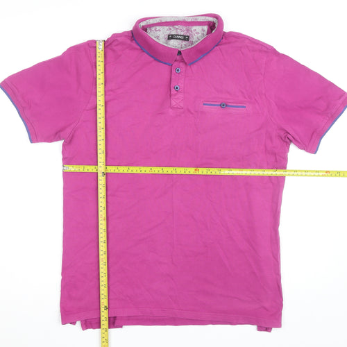 Dunnes Men’s Pink Cotton Short Sleeve Polo Shirt Size L