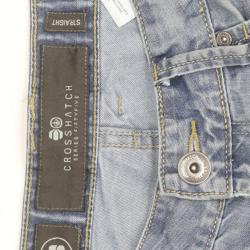 Crosshatch Men's Blue Straight Leg Denim Jeans W34 L30