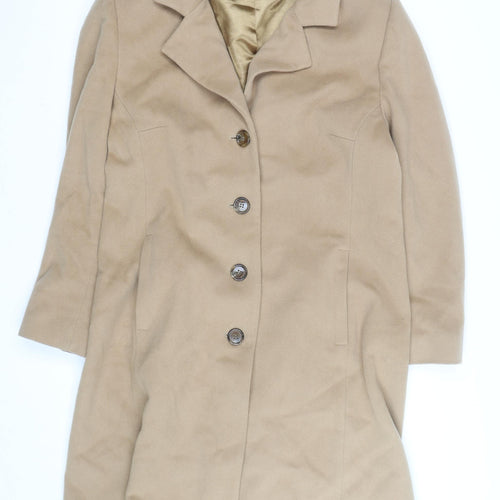 Blarney Woollen Mills Women's Beige Long Wool Overcoat Size 16