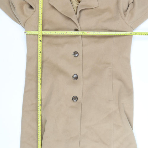 Blarney Woollen Mills Women's Beige Long Wool Overcoat Size 16
