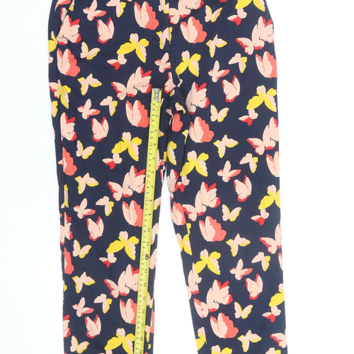 Oasis Women’s Multicoloured Floral Ankle Slim Trousers Size 8
