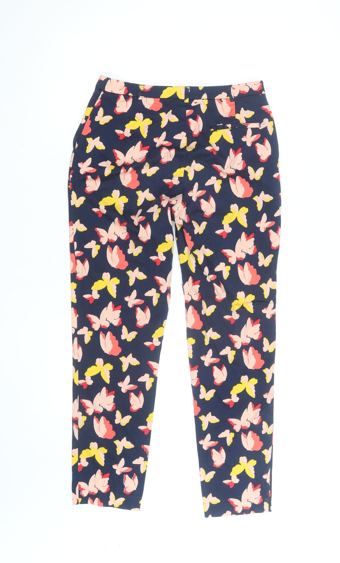 Oasis Women’s Multicoloured Floral Ankle Slim Trousers Size 8