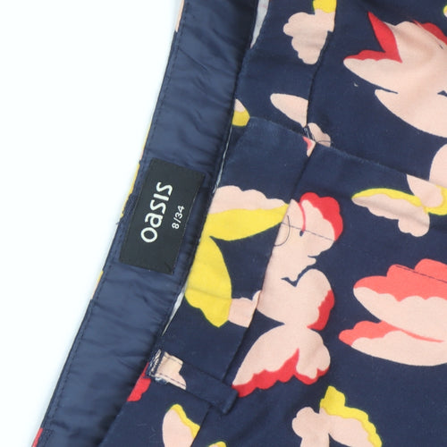 Oasis Women’s Multicoloured Floral Ankle Slim Trousers Size 8