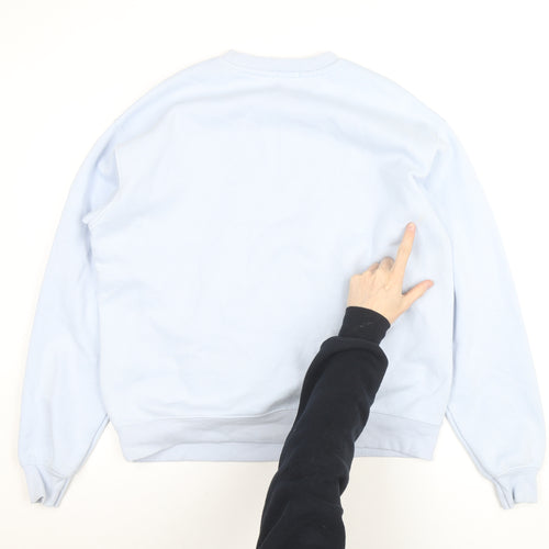 Stradivarius Unisex Blue Boston Crew Neck Sweatshirt XS