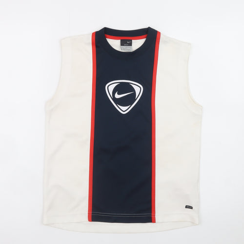Nike Teens Multicoloured Sleeveless Dri-Fit Sports T-Shirt L