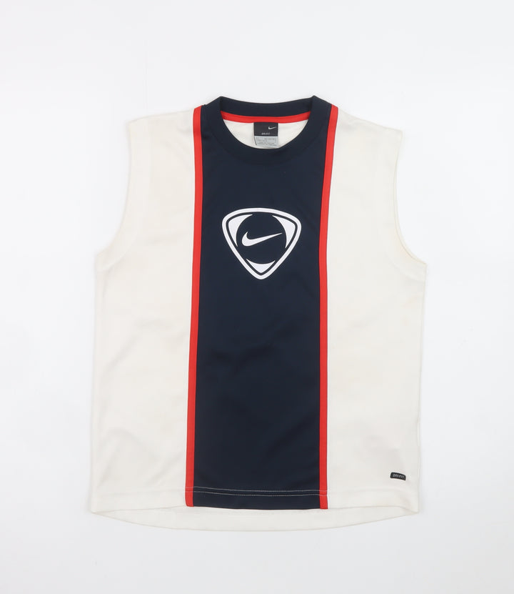 Nike Teens Multicoloured Sleeveless Dri-Fit Sports T-Shirt L