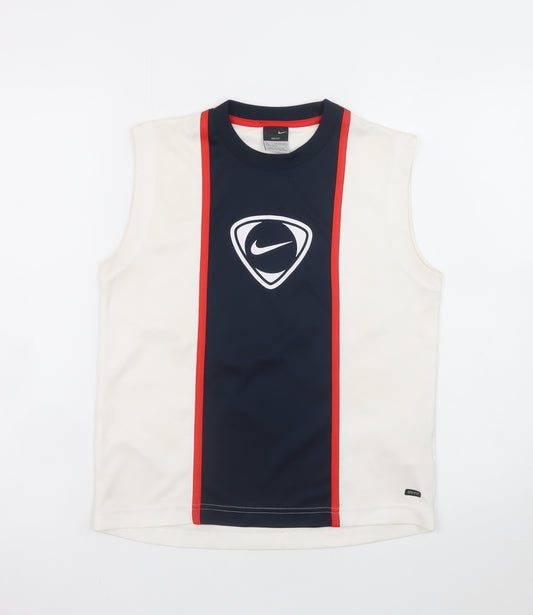 Nike Teens Multicoloured Sleeveless Dri-Fit Sports T-Shirt L