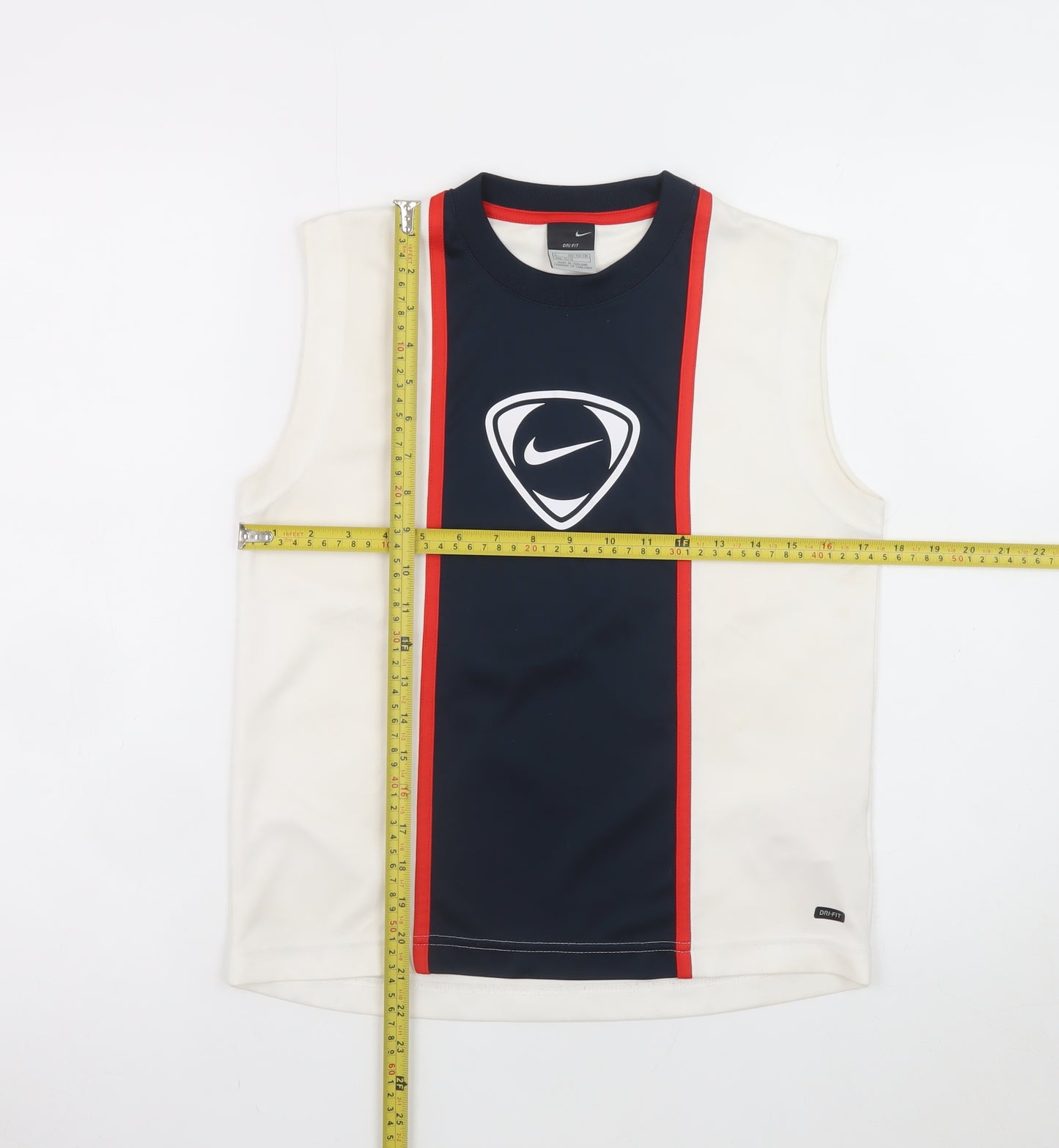 Nike Teens Multicoloured Sleeveless Dri-Fit Sports T-Shirt L