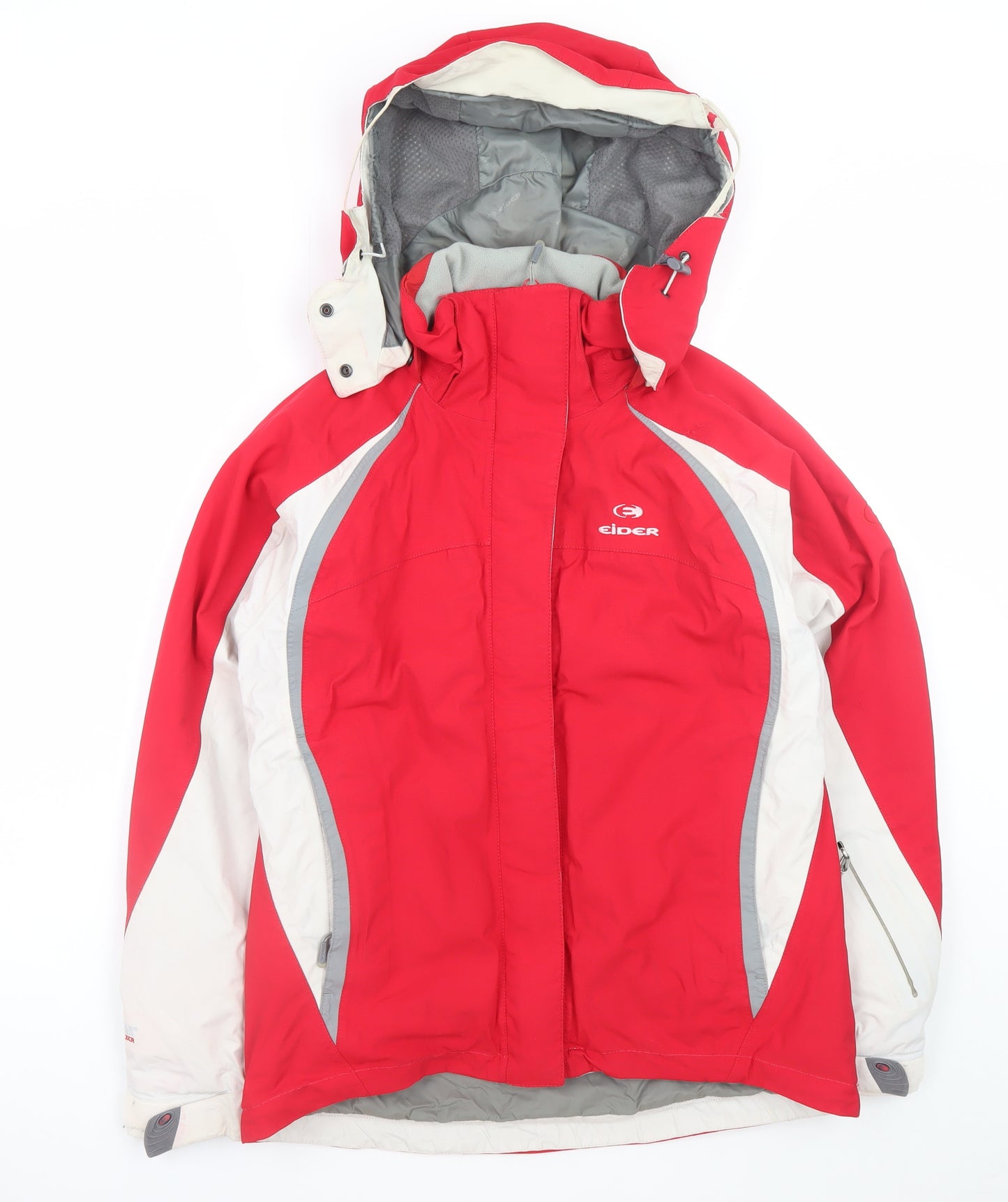 Eider Men's Red Waterproof Ski Jacket Size 38 Hooded Winter Coat