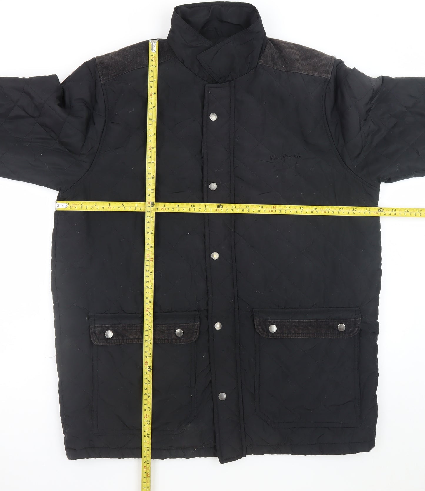 Pierre Cardin Men's Black 2XL Quilted Mid-Length Jacket