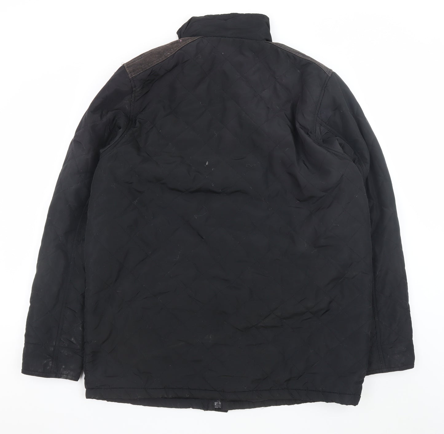 Pierre Cardin Men's Black 2XL Quilted Mid-Length Jacket