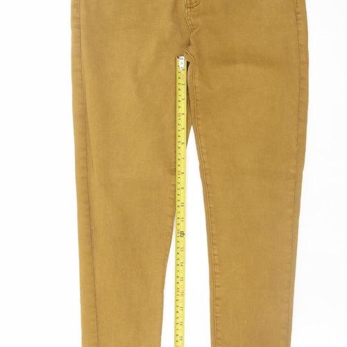 Voggo Men Brown Slim Fit Skinny Denim Jeans Size L