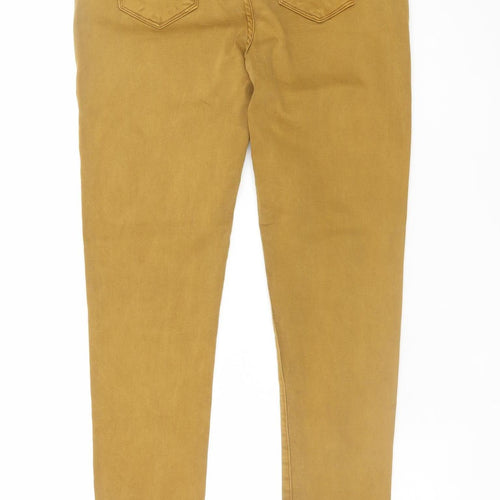 Voggo Men Brown Slim Fit Skinny Denim Jeans Size L