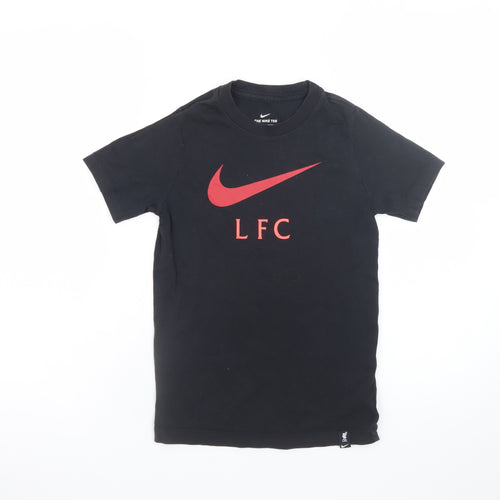 Nike Boys Black LFC Graphic Logo Short Sleeve Cotton T-Shirt 9-10 Years