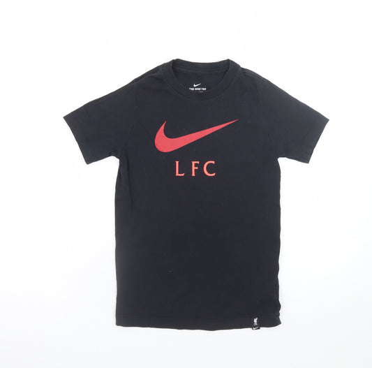Nike Boys Black LFC Graphic Logo Short Sleeve Cotton T-Shirt 9-10 Years