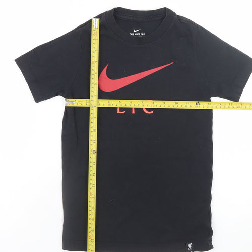 Nike Boys Black LFC Graphic Logo Short Sleeve Cotton T-Shirt 9-10 Years