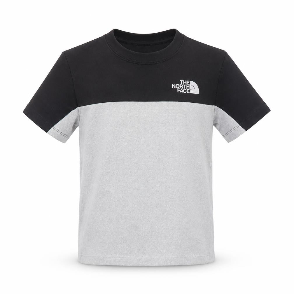 The North Face Unisex Kids Grey Black Short Sleeve Sports T-Shirt M